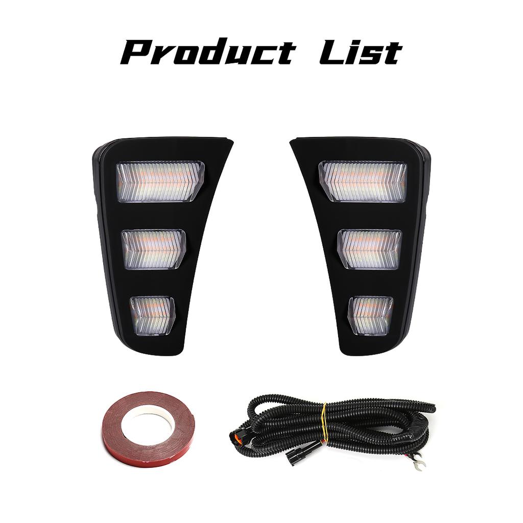 Led DRL For Kia Pegas 2018 2019 Daytime Running Lights Dynamic Turn Signal Fog Lamps Auto White Yellow Blue Car Accessories 12V
