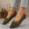 N Nü Spring/Summer New Pointed Toe Flat Single Shoes Large Size Fashion Flying Weaving One Step Casual Women's Shoes