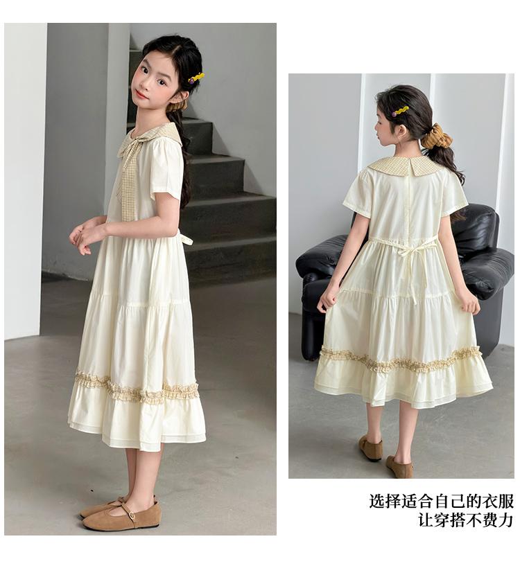 Girls' Summer Dress 2026 New Style Children's Elegant Girls' Summer Girls' Summer Girls' Beautiful Girls' Skirt