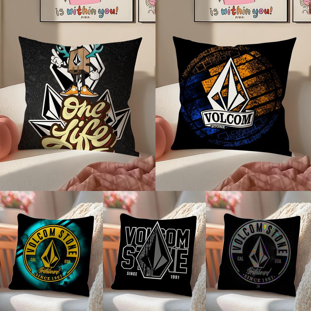 Extreme Sports Stone VVolcom Cushion Cover Pillowcase Short Plush Invisible zipper Room Sofa Cushion Cover