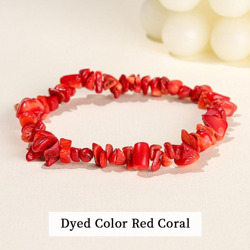 JD Natural Crystal Stone Seven Chakra Irregular Energy Bracelet Women Men Healing Amethyst Fluorite Chip Strand Bracelet Gift