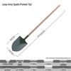 Kaisha Carbon Steel Engineer Shovel with Wooden Handle