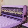 All-inclusive Short Plush Quilted Headboard Cover King Twin Size Lace Bed Head Cover Dustproof Bed Backrest Cover