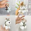 Charming Miniature Schnauzer Plush Doll Keychain Soft Stuffed Animal With Pp Cotton Filling