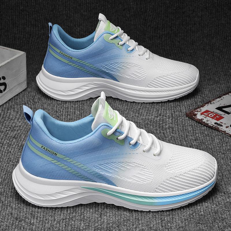 Spring outdoor mesh fly-woven sneakers men's shoes