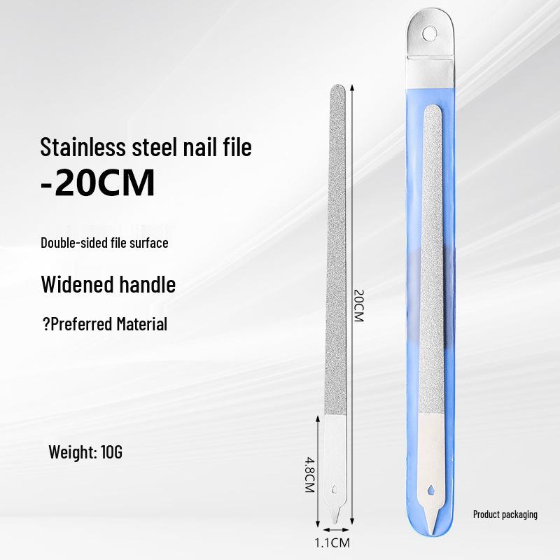Stainless Steel Double-Sided Nail File and Shaper Tool