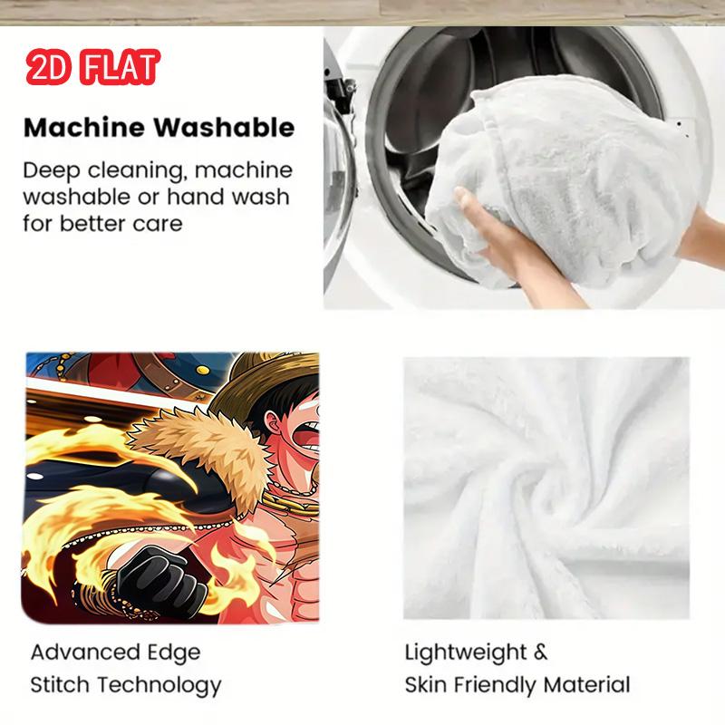 One Piece Party Flannel Blanket Lightweight Soft Warm for Theme Party Gathering THW