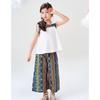 Montagut Girls' Summer Ethnic Style Sleeveless Top & Wide-Leg Pants Set