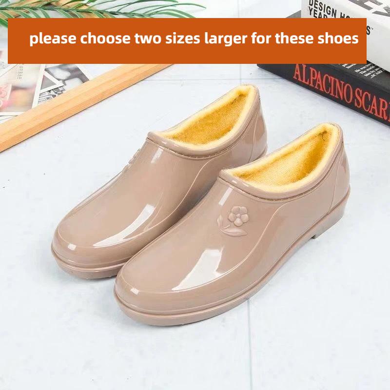 

Women s Anti Slip Waterproof Cotton Warm Rain Shoes 36