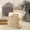 Waterproof Foldable Wall-Mounted Fabric Laundry Basket - Large Capacity for Bathroom or Dormitory