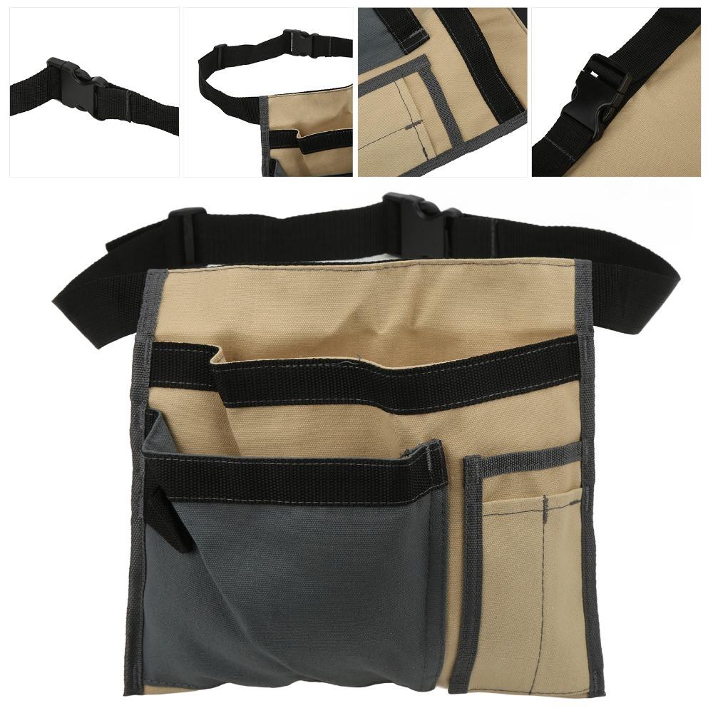 

Canvas Waist Hanging Bag 5-Pocket Canvas Organizer Durable Tool Belt Bag Gardening Work