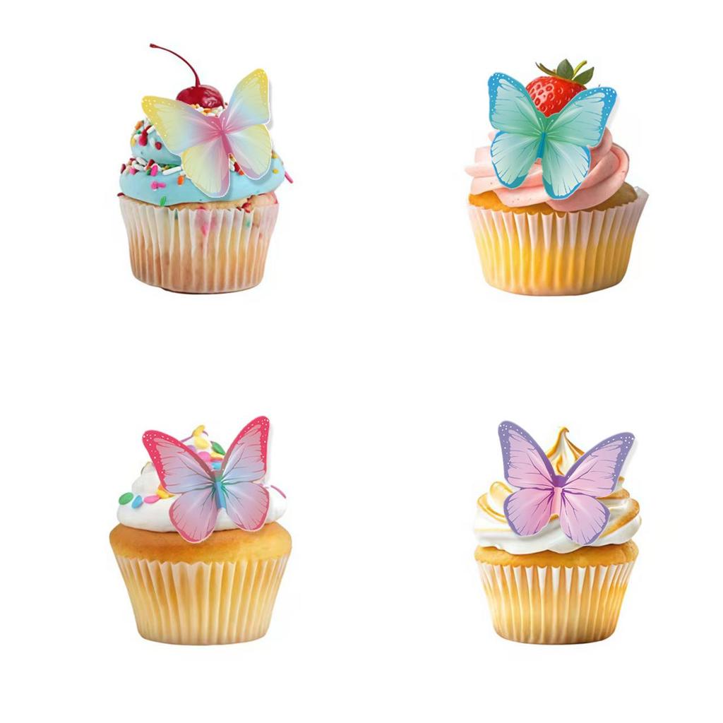 Edible Wafer Paper Butterfly Decoration for Desserts and Cold Dishes