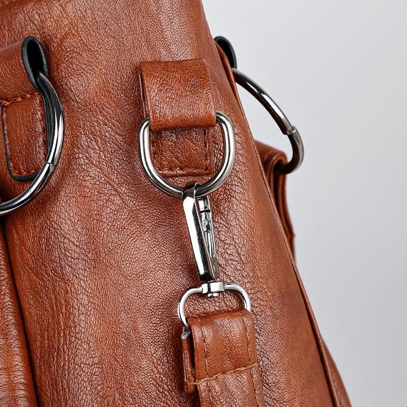 Middelaldrende tøyveske for kvinner Skulder Crossbody-veske Håndveske med stor kapasitet Mykt skinn morveske