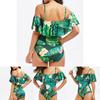 One Woman Piece Swimsuit Ruffles Floral Printed Monikini Padded Bathing Suit