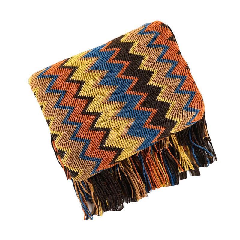 Böhmische Influencer Strickdecke - Büro Nickerchen, Outdoor Schal, Sofa Überwurf