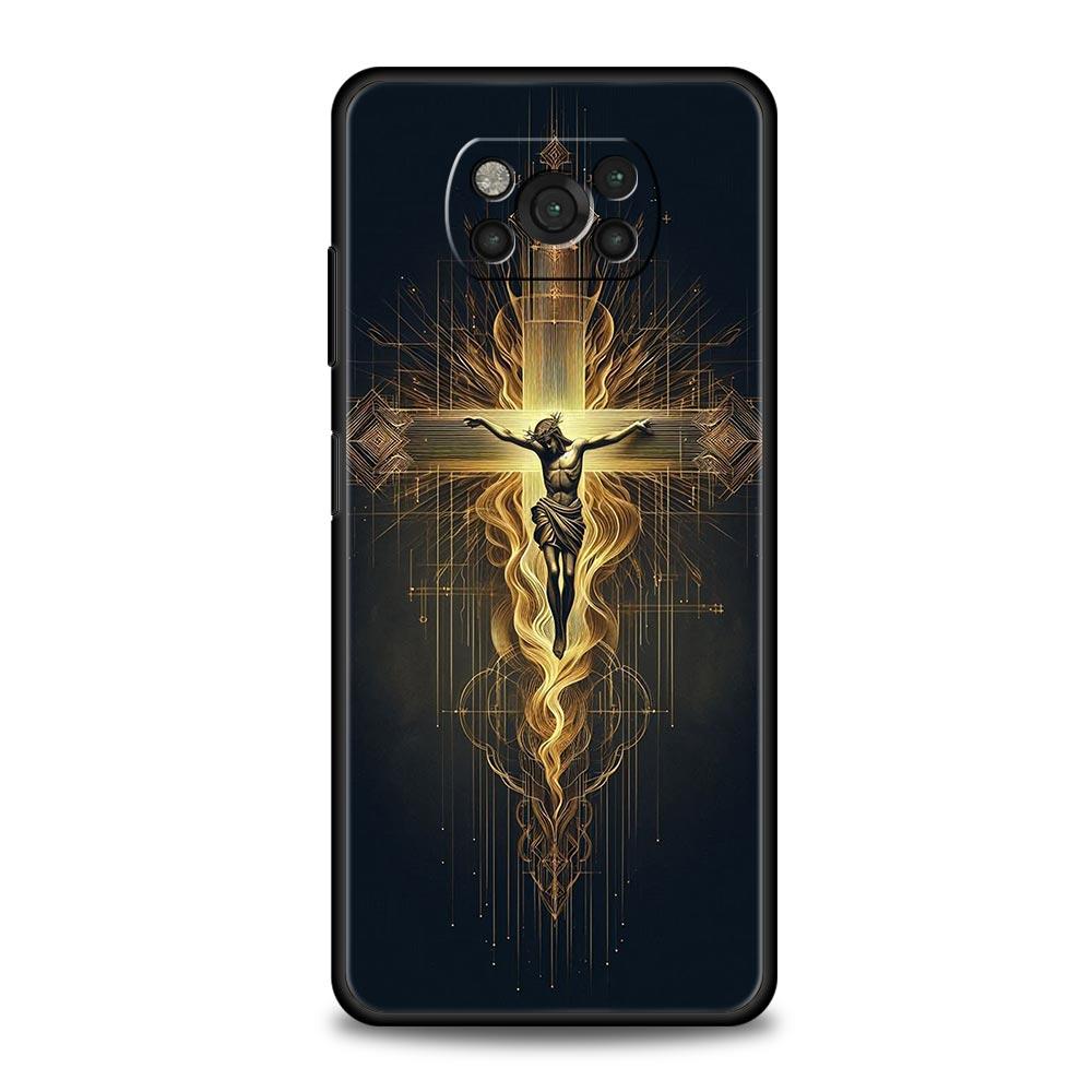 

Cross Pattern Element Design Phone Case Cover for Xiaomi Poco F7 Ultra F6 F5 F4 F3 X6 X5 X4 X3 NFC C51 C55 M4 GT Soft TPU Shell Xiaomi Poco F5