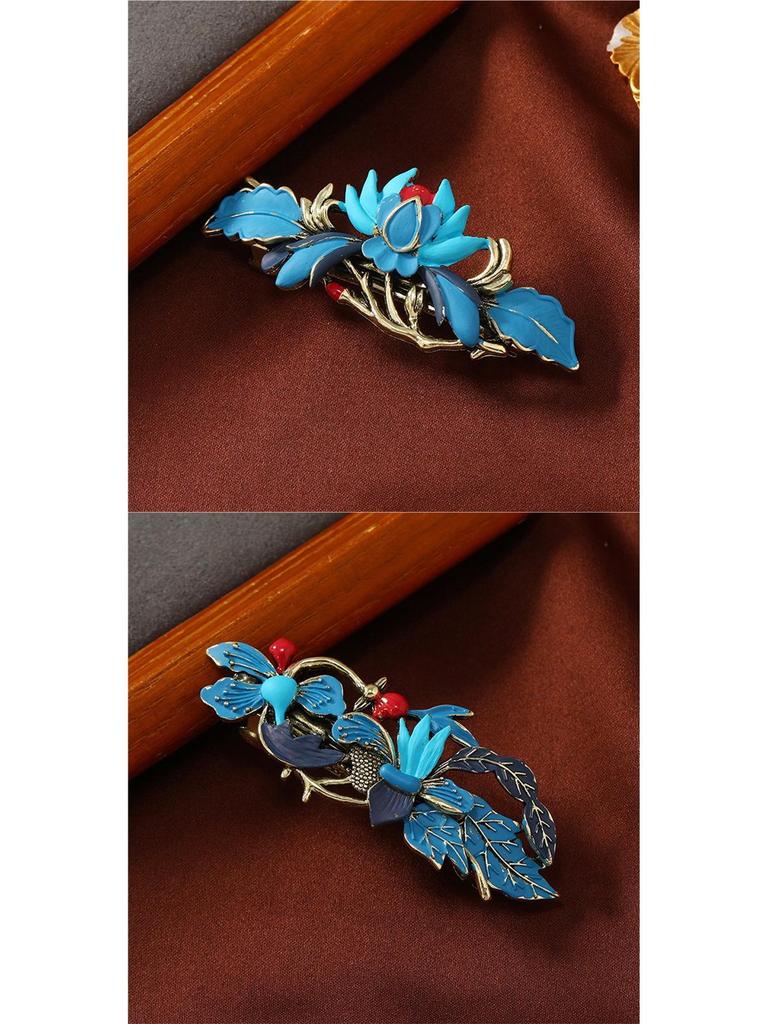 Elegant Retro Pearl Flower Hair Clip - Women's Luxury Headdress Hairpin