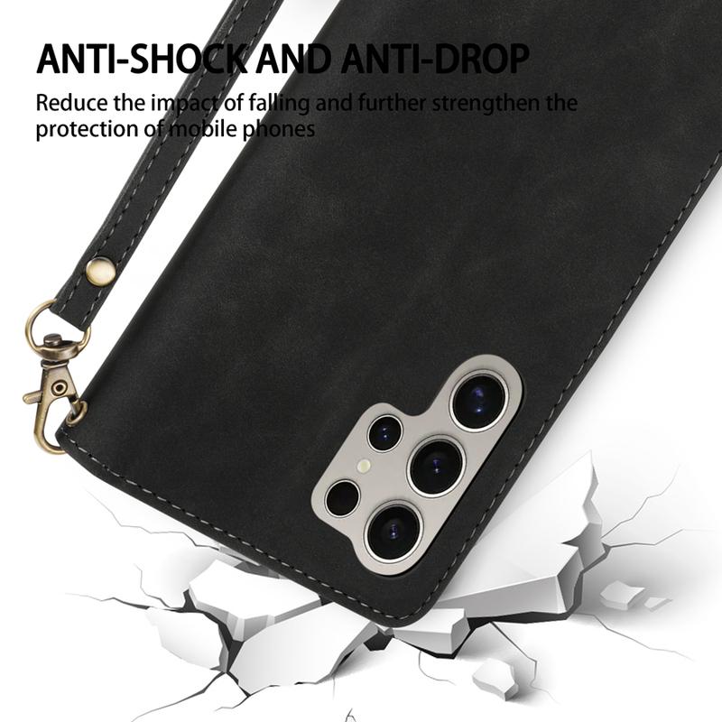 Wallet Multi-card Zipper Kickstand Magnetic Flip Leather Case For Samsung Galaxy S24 Ultra S23 FE S22 Plus A14 A15 A53 A54 A55