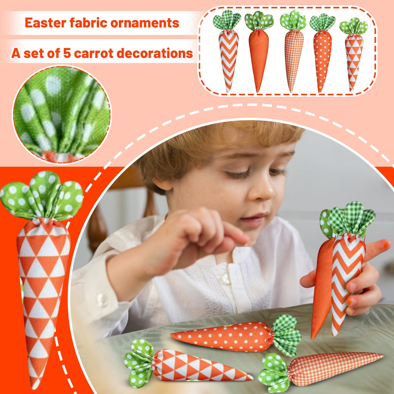 Easter Fabric Decorative Carrot Set Of 5 One Size