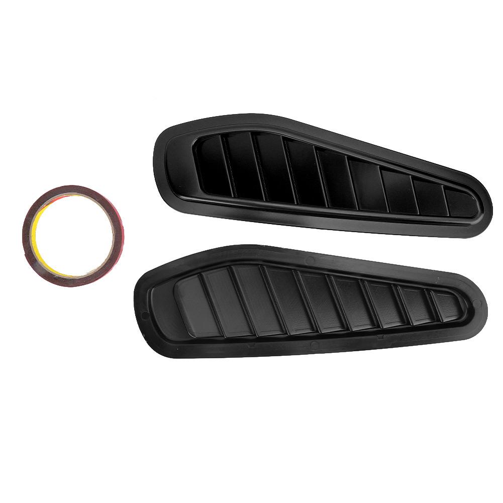 Car Air Flow Intake Hood Side Vent Decorative Cover UniversalBlack