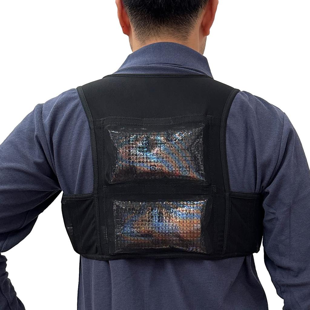 Ice Vest 4 Ice Heatstroke Prevention AITOZ [Tultex] (with Packs) AZ-865948 (S, Black)
