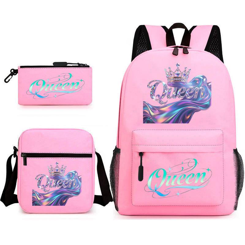 Backpack cute student schoolbag pink schoolbag couple backpack heat transfer printing backpack