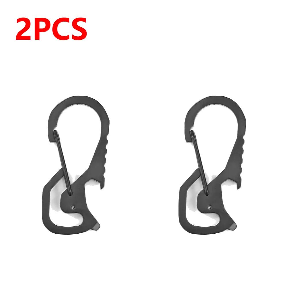 Keyring Bottle Opener Stainless Steel Pocket Keychain Carabiner Multifunctional Practical Mountaineering Buckle Outdoor Gear