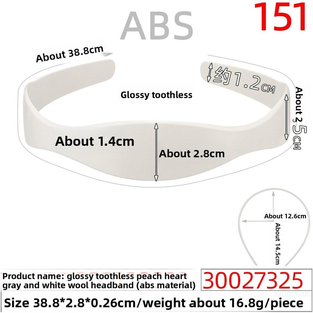 Plastic Blank BaseHair Band Smooth PlateToothless Fabric Headband Handcrafted Accessories Semi-finished Hair Clips