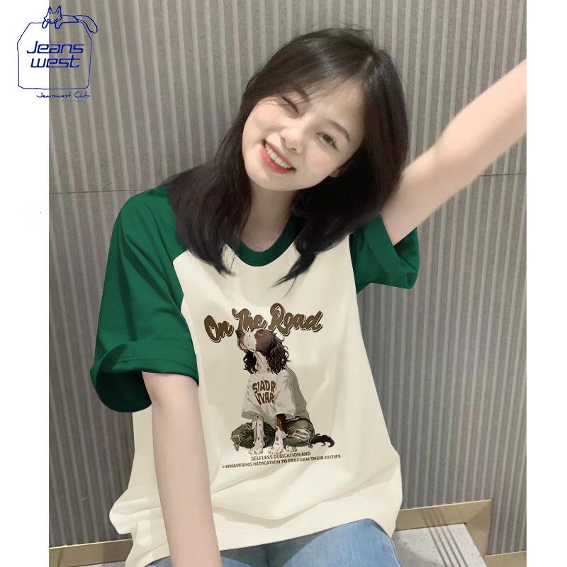Jeanswest Women s American Puppy Graphic Raglan T-Shirt M