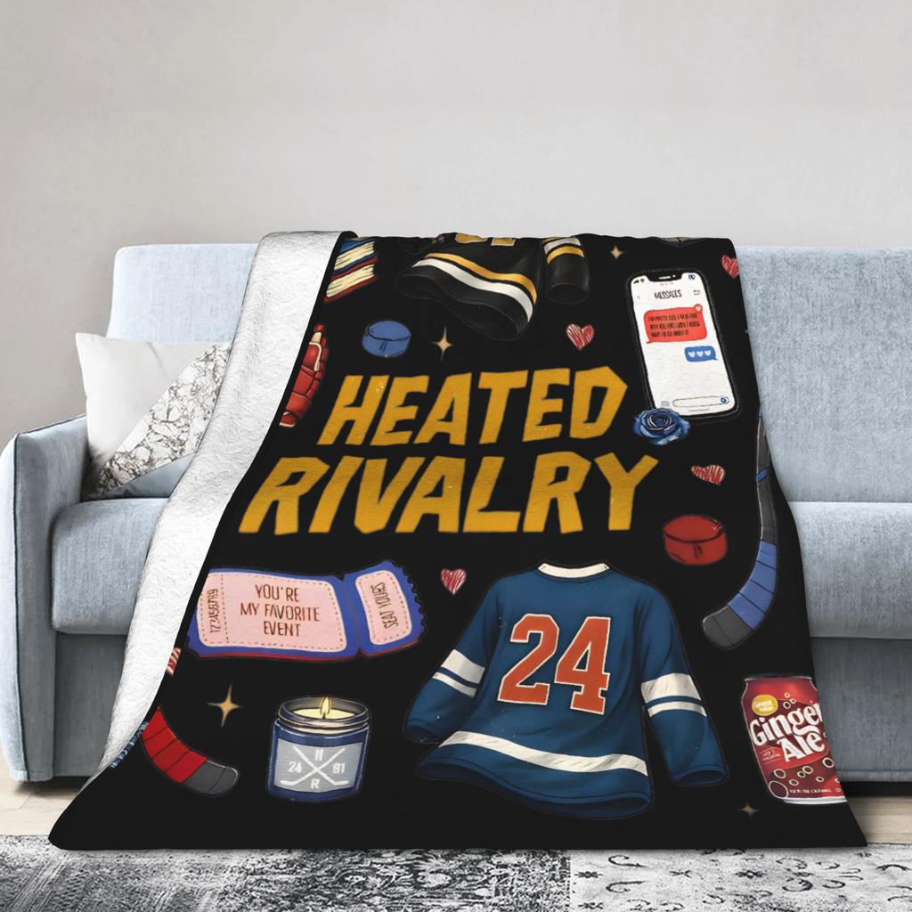 Heated Rivalry Flannel Blankets Cute Hollanov Vintage Throw Blankets for Home 125*100cm Bedspread,
