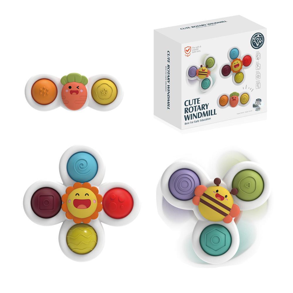Cross-border Baby Suction Cup Spinner Toy Teether