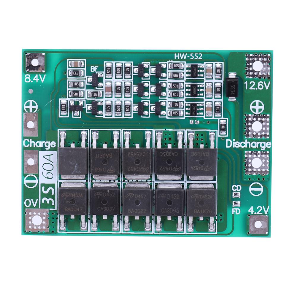 Battery Board Module 3S/4S 5A 10A 20A 25A 40A 60A Li-ion Lithium Ion Battery Charger Protection Board 18650 BMS for Drill Motor
