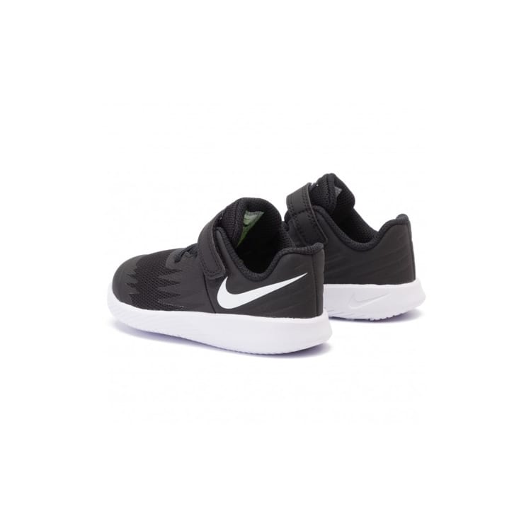 Nike Slip Resistant Cushioning Low top Running Shoes Black White Infant And Toddler 907255-001