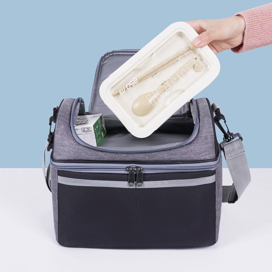 Multifunktionale Oxford-Kühltasche mit großem Fassungsvermögen, wasserdicht, tragbar, mit Reißverschluss, Thermo-Lunch-Taschen für die Lebensmittelaufbewahrung bei Picknicks im Freien