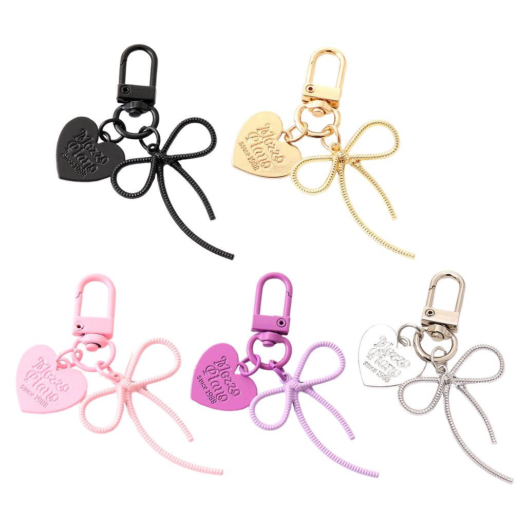Lieblicher Herz Schleife Anhänger Schlüsselanhänger Taschenanhänger für Rucksack Geldbörse Handtasche Dekorationen Ästhetischer Schlüsselanhänger