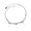 Elegant Silver Plated Bracelet Featuring Minimalist Korean Design And Playful Shark Elements For Fashion Forward Women