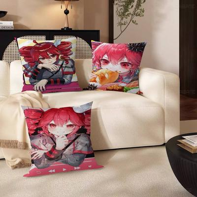 Popular Singer Kasane Teto Pillow Cushion Cover Pillowcase Living Room Sofa Home Decor Customized