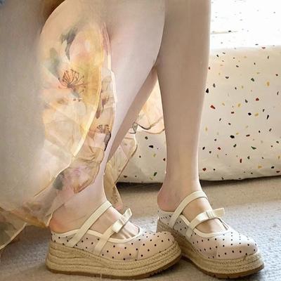 Neuer Stil von Einlegesohle Dicksohlige Keilabsatz-Sandalen für Damen Ein-Fuß-Fischerschuhe