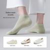 Women's Seamless Breathable Cotton Ankle Socks - Odor-Resistant, Non-Slip Heel, Thin Mesh for Summer & Spring