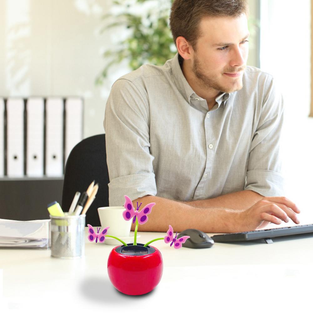 1 szt. Nowa moda zasilana energią słoneczną tańczący kwiat huśtający się animowany tancerz zabawka biurkowy dekoracja samochodu zabawki dla dzieci prezent