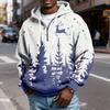 Herren Half-Zip Kapuzen-Plaid-Pullover Kordelzug Print Lässiges Sport-Sweatshirt