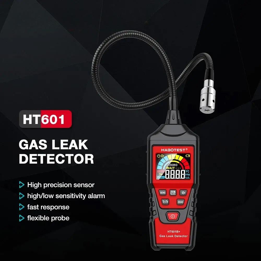 Neuer professioneller Gasleckdetektor 0-1000 PPM Ton- & Bildschirmalarm Brennbares Erdgas Methan Gas CH4 C2H2 C2H4 C2H6 C2H4O Detektor mit LCD-Anzeige