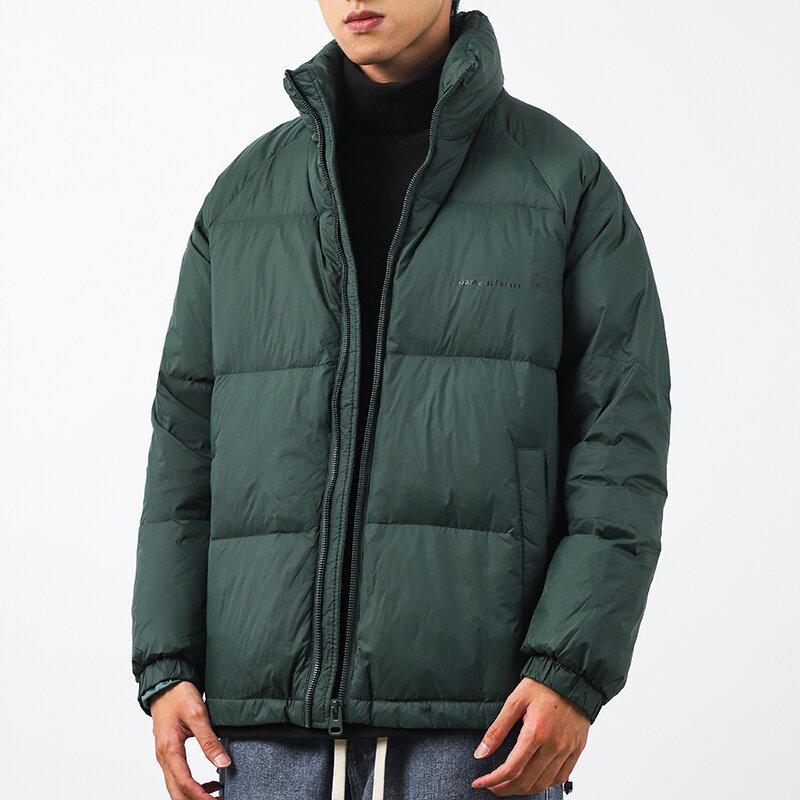 Men's 2024 Stand Collar Lightweight Down Workwear Jacket - Short, Thickened, High-End Feel