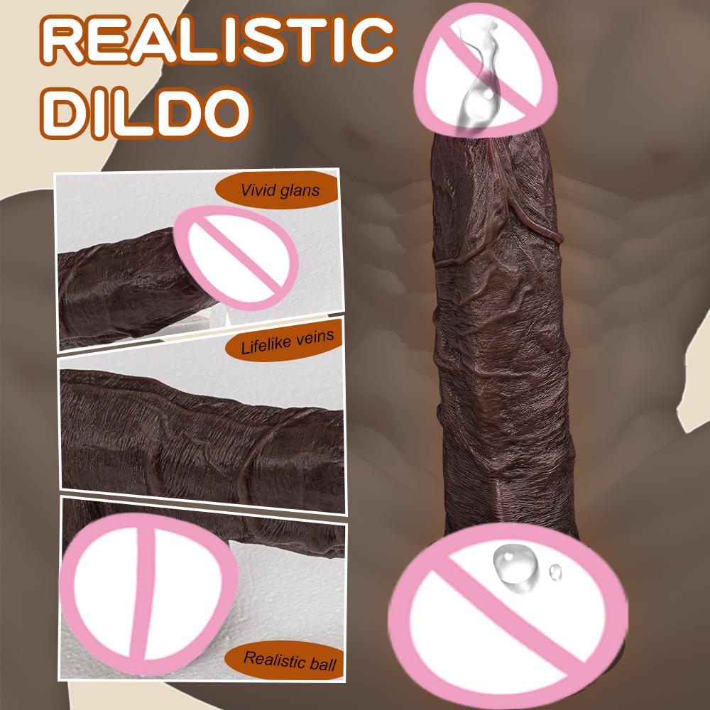 Sexy Adult Toy Dildo Realistic Manual Silicone Dildo for Women Clitoral Vagina Stimulation Anal Massager with Strong Suction Cup