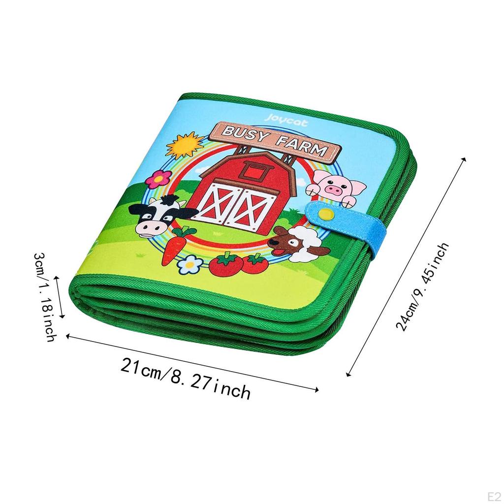 Baby Cloth Book Interactive Toy Kids Felt Busy Board for Boys Girls Gifts