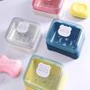 Creative Cute Plastic Soap Dish with Lid: Stylish Soap Holder and Drainer for Bathroom Storage