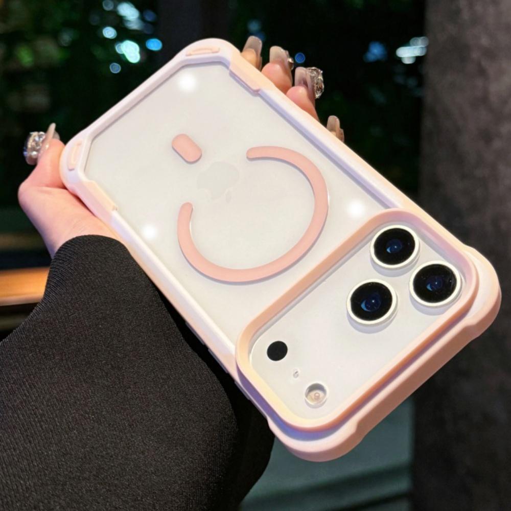 Luxury Contrast-Colors Armor ForMagsafe Case ForiPhone 17 Air 16 15 14 13 12 11 Pro Max Plus Hard Clear Mganetic Acrylic Cover