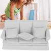 1:12 Doll House Mini Sofa with 3pcs Pillow Living Room Furniture Wooden Doll House Decoration AccessoriesGray