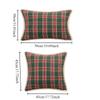 New Christmas Plaid Plush Edge Pillowcase, Winter Imitation Rabbit Fur Living Room Sofa Cushion New Christmas Party Decoration