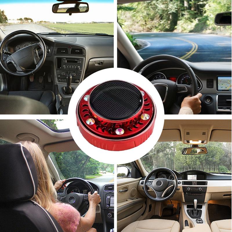 Car Diffuser Air Freshener Solar Powered Fragrance Diffuser Long Lasting Flying Saucer-Shaped Rotating Multi-Functional